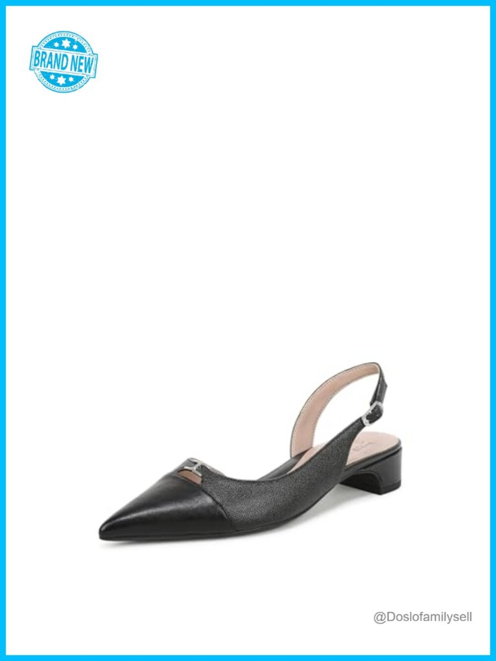 Naturalizer Sabrina Slingback Sandals Pointed Toe Block Heel